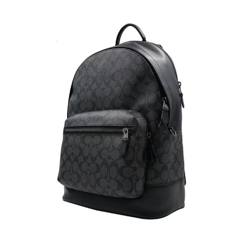 商品Coach|香港直邮COACH 奥莱款大号男士PVC配皮双肩背包3001QBOH0,价格¥4637,第4张图片详细描述