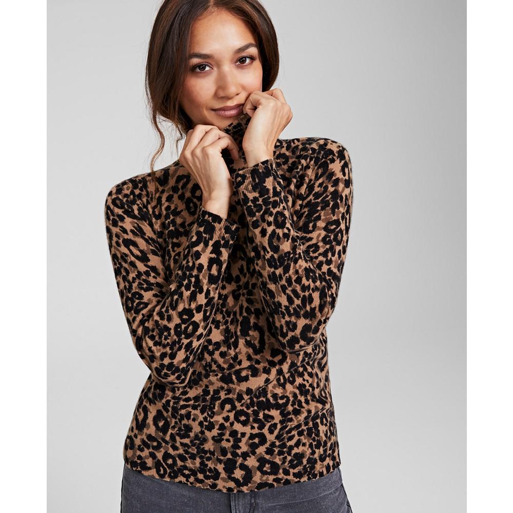 Women's 100% Cashmere Turtleneck Sweater, Created for Macy's商品第3张图片规格展示