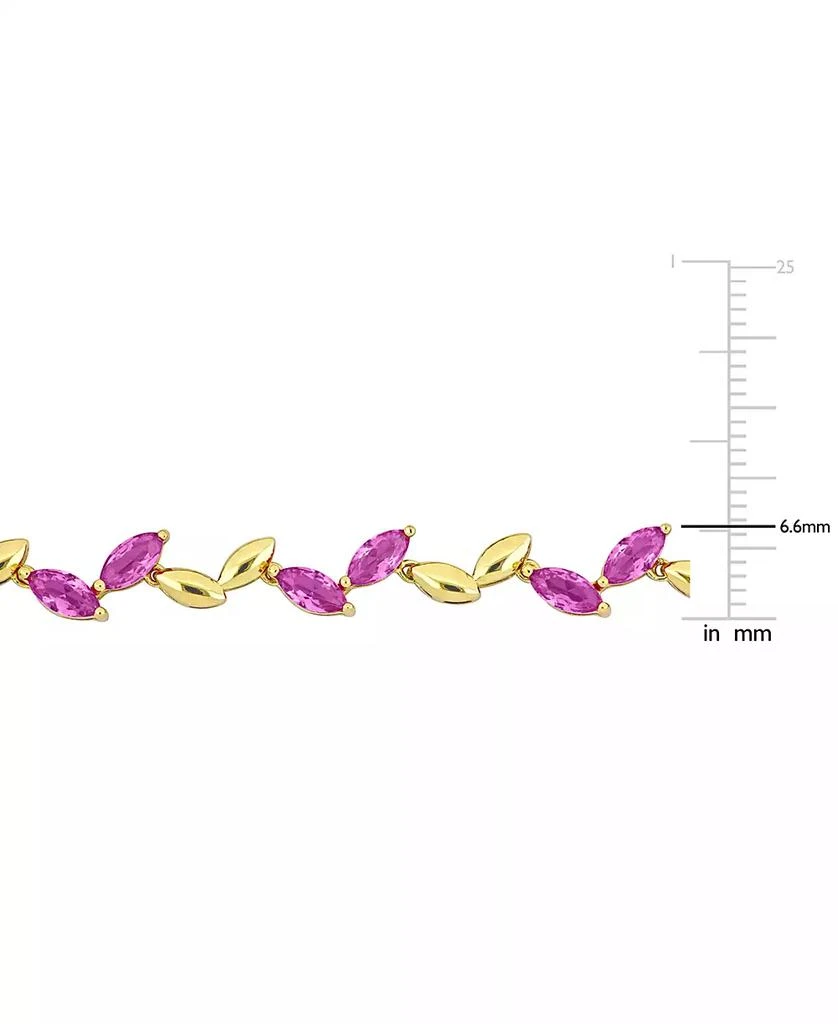 Lab-Created Pink Sapphire & Polished Marquise Link Bracelet (9-1/2 ct. t.w.) 商品