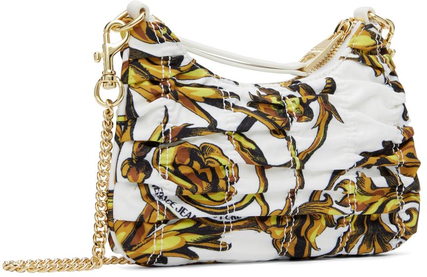 White Nylon Crunchy Baroque Plaque Bag商品第3张图片规格展示