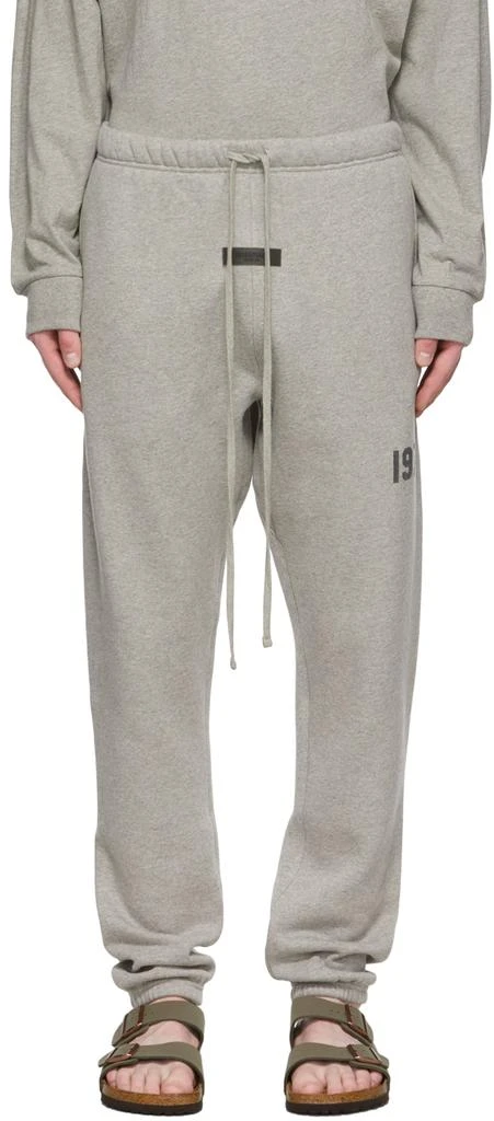 商品Essentials|Gray Cotton Lounge Pants,价格¥474,第1张图片