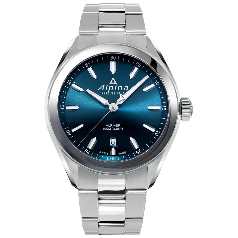 商品Alpina|Men's Swiss Alpiner Stainless Steel Bracelet Watch 42mm,价格¥6689,第1张图片