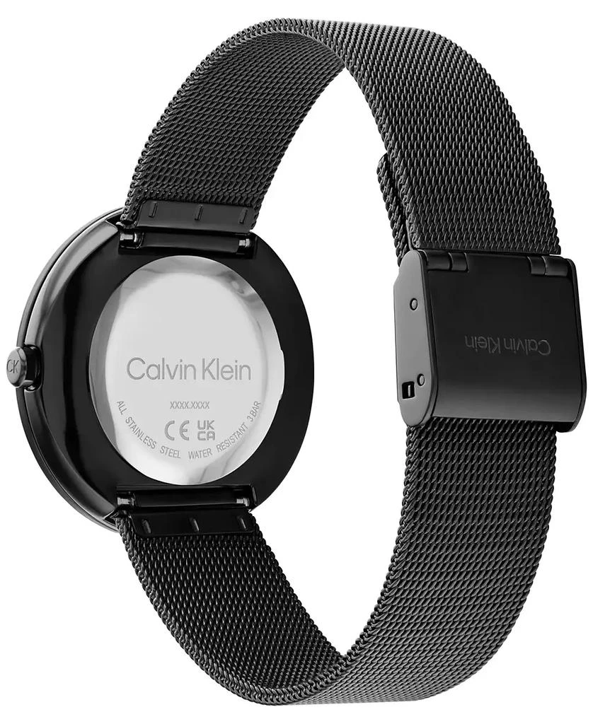 商品Calvin Klein|Black Stainless Steel Mesh Bracelet Watch 34mm,价格¥723,第3张图片详细描述