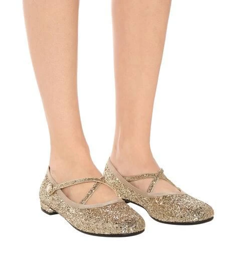 商品Miu Miu|Glitter ballet flats,价格¥4109,第4张图片详细描述