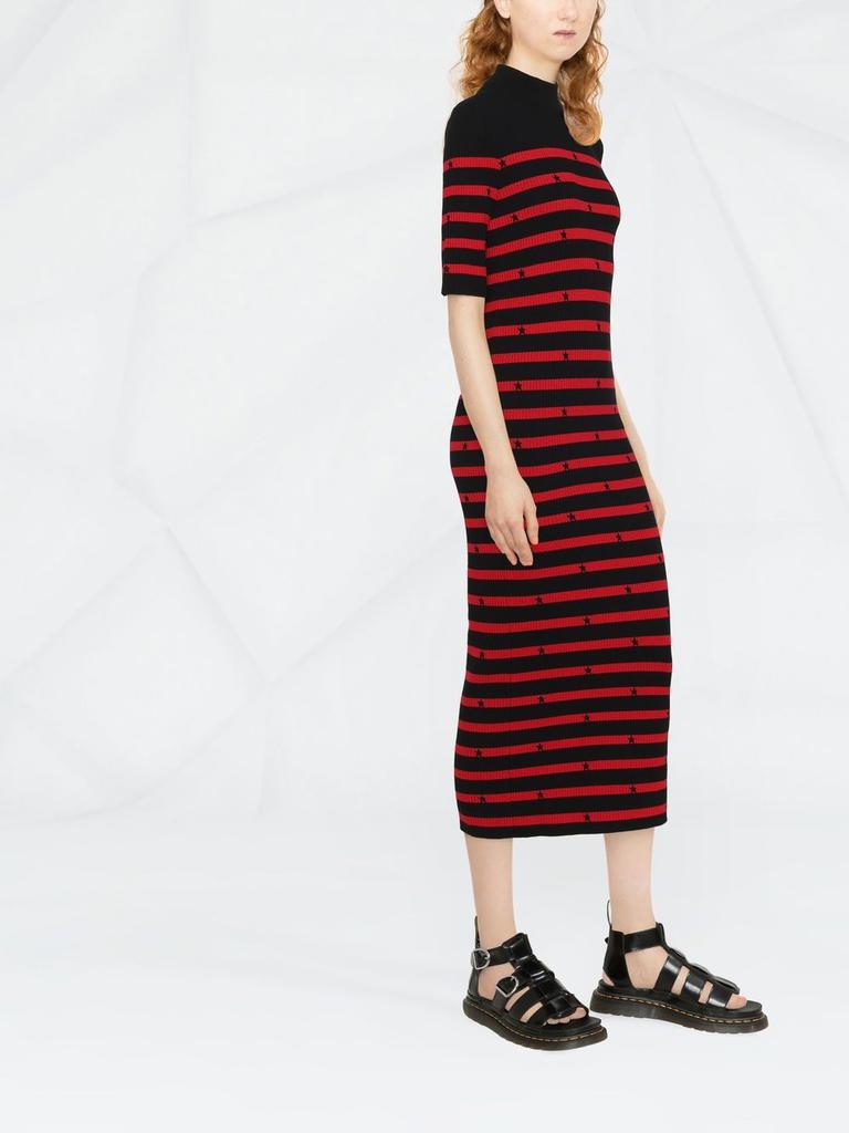 RED VALENTINO Striped knitted dress商品第3张图片规格展示