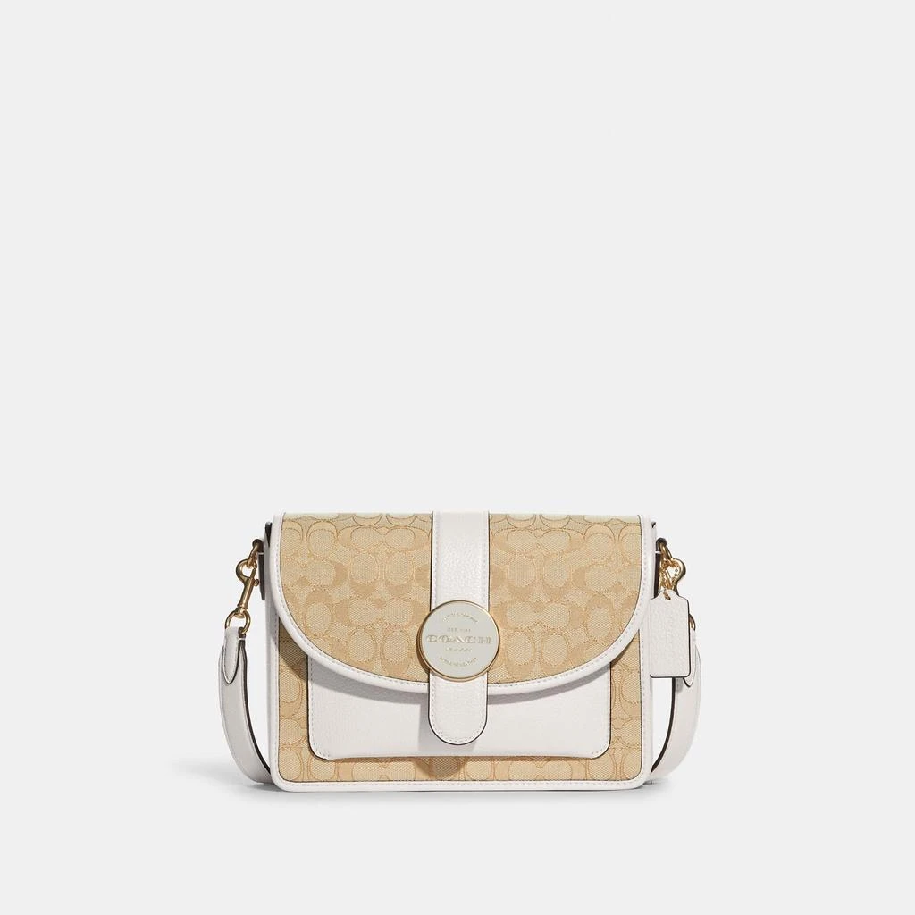 商品Coach|蔻驰Lonnie标志性提花斜挎包邮差包,价格¥1386,第4张图片详细描述