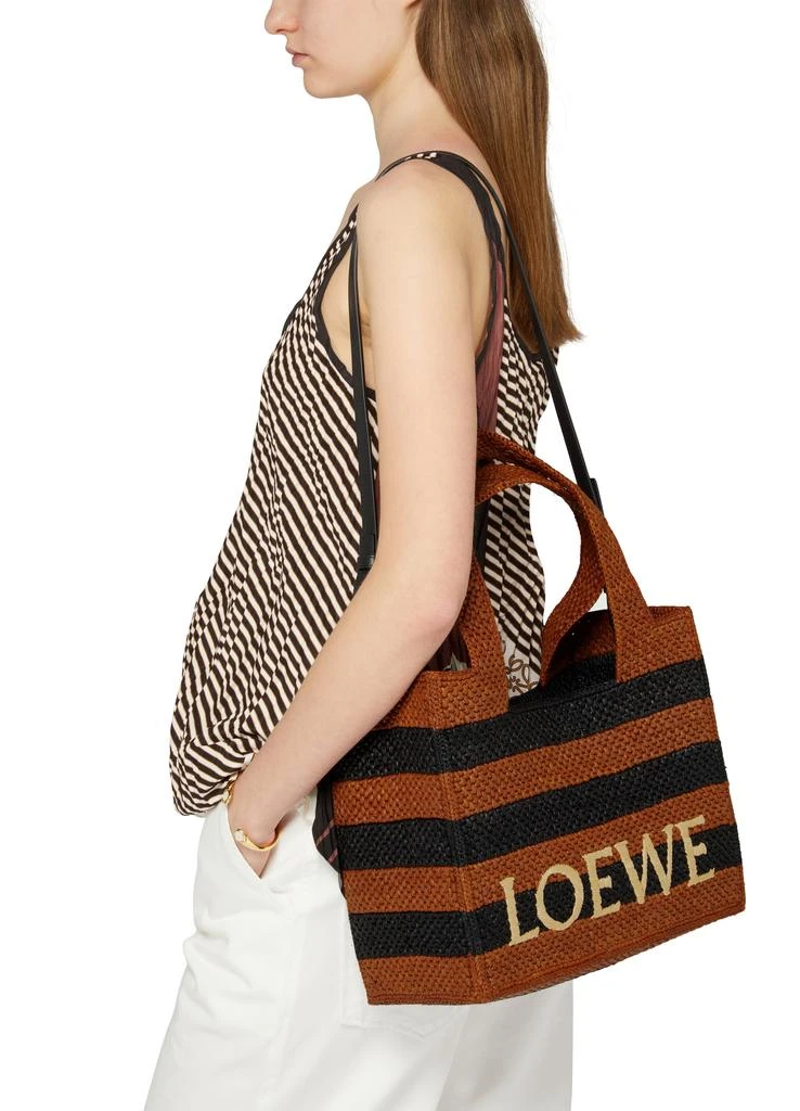 Loewe font 中号条纹托特包 商品
