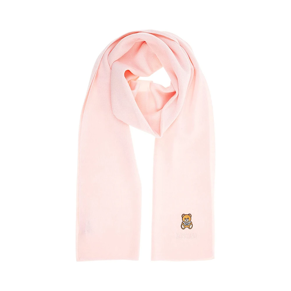 商品Moschino|MOSCHINO 女士粉色泰迪熊羊毛围巾 30620-M209-5008,价格¥419,第1张图片