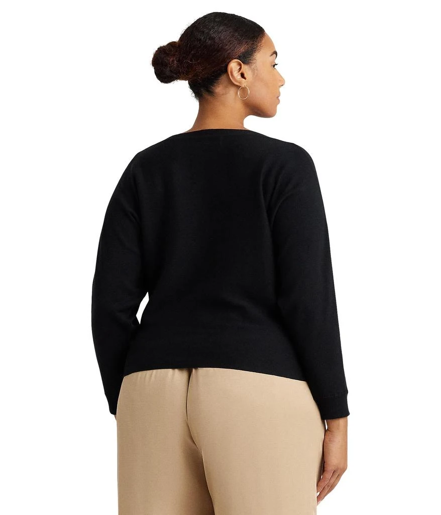 商品Ralph Lauren|Plus-Size Cotton-Blend Dolman-Sleeve Sweater,价格¥1002,第2张图片详细描述