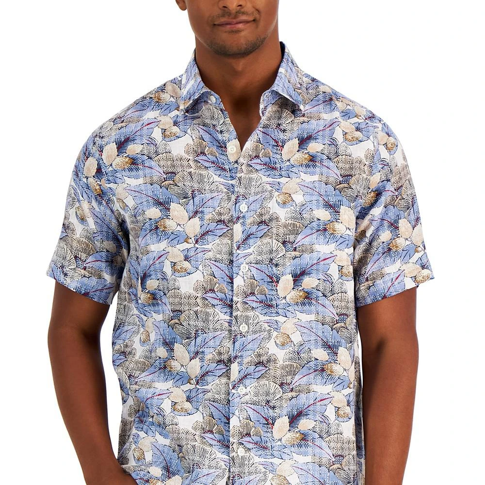 商品Club Room|Men's Floral 100% Linen Short-Sleeve Button-Up Shirt, Created for Macy's,价格¥190,第3张图片详细描述