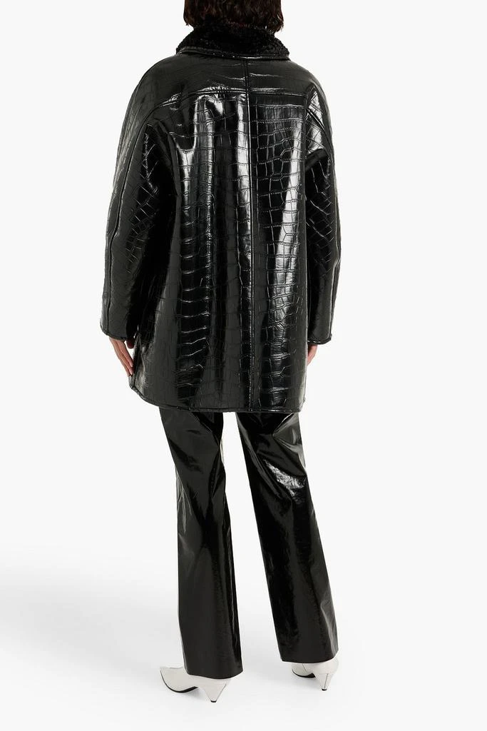 商品STAND STUDIO|Amira faux croc-effect leather coat,价格¥1308,第3张图片详细描述