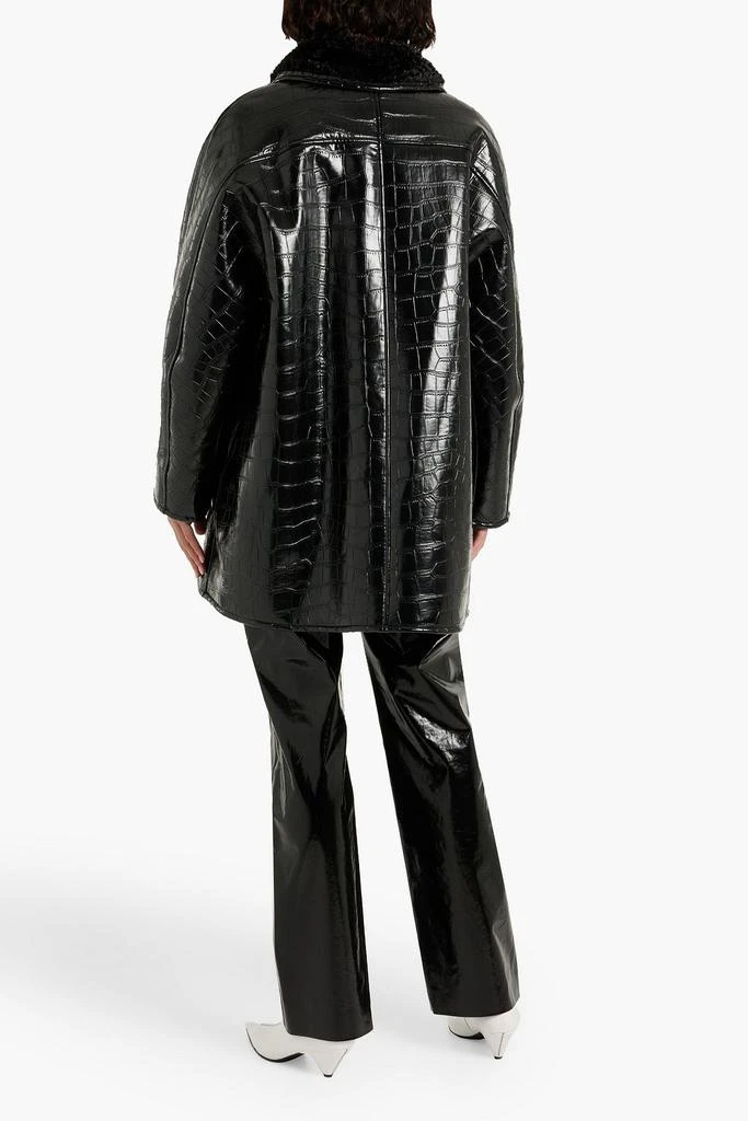 商品STAND STUDIO|Amira faux croc-effect leather coat,价格¥1976,第3张图片详细描述