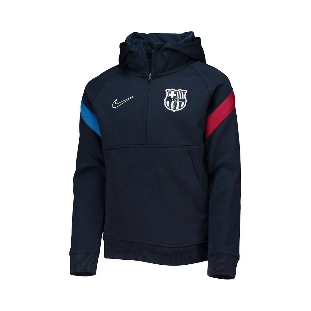 商品NIKE|Youth Boys Blue Barcelona Travel Half-Zip Hoodie Jacket,价格¥741,第2张图片详细描述