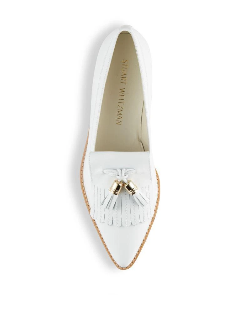 商品Stuart Weitzman|Verve Leather Tassle Loafers,价格¥786,第4张图片详细描述