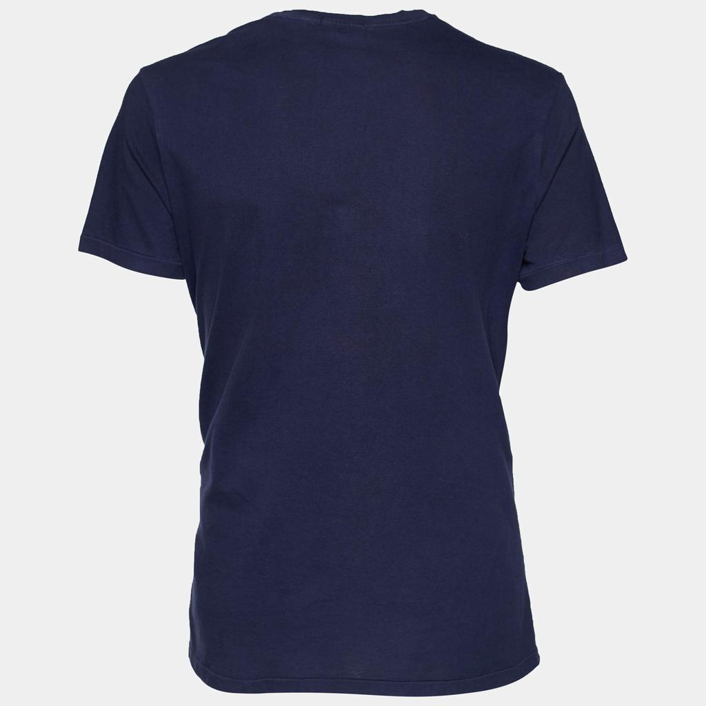 Polo Ralph Lauren Navy Blue Logo Print Cotton Crew Neck T-Shirt L商品第2张图片规格展示