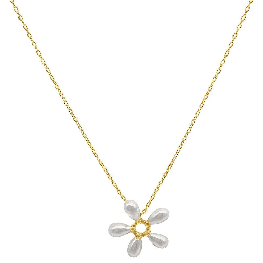 商品ADORNIA|Floral Pearl Pendant Necklace gold,价格¥378,第1张图片