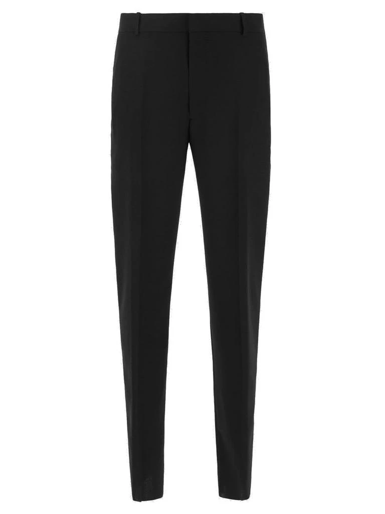 商品Alexander McQueen|Alexander McQueen Pressed-Crease Slim Cut Tailored Trousers,价格¥2450,第1张图片