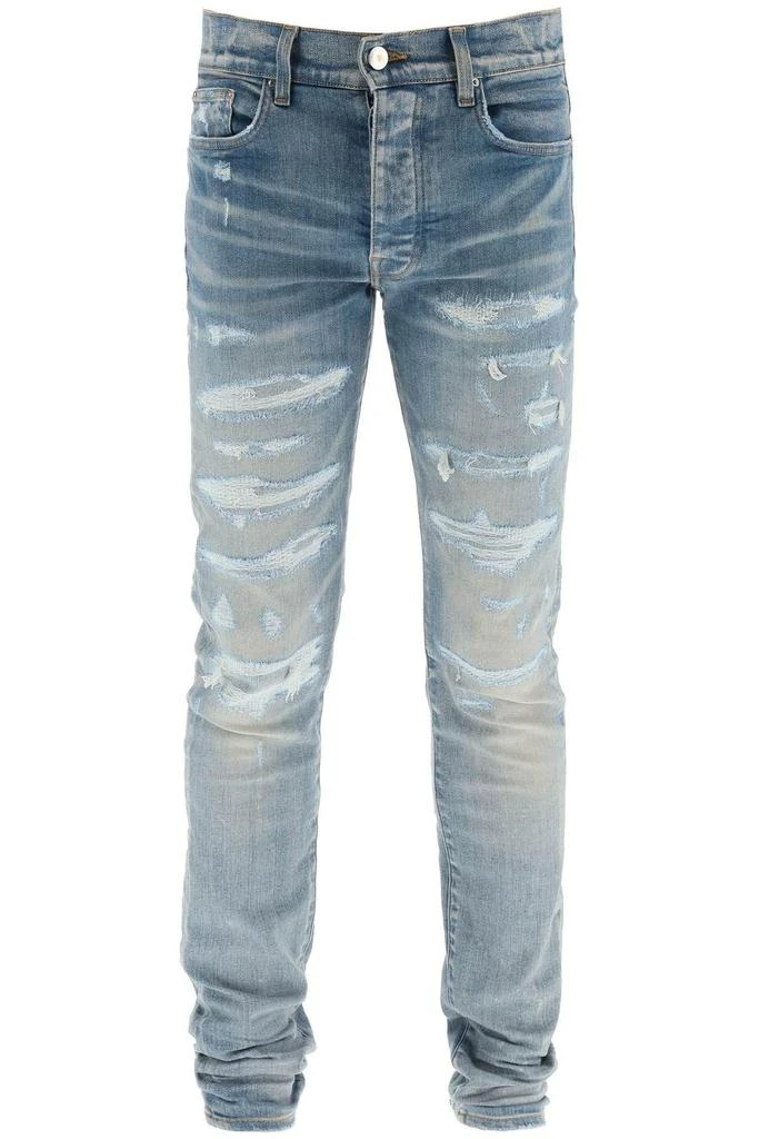 商品AMIRI|DISTRESSED SKINNY JEANS,价格¥7894,第1张图片