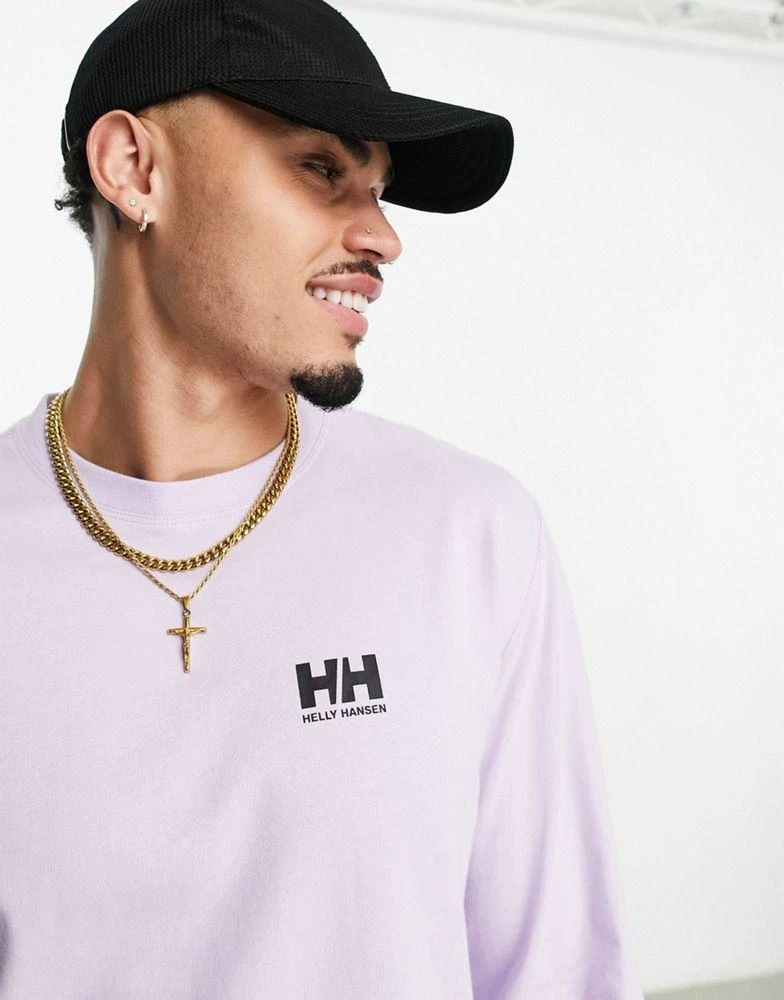 商品Helly Hansen|Helly Hansen Move long sleeve top with back print in purple,价格¥182,第2张图片详细描述