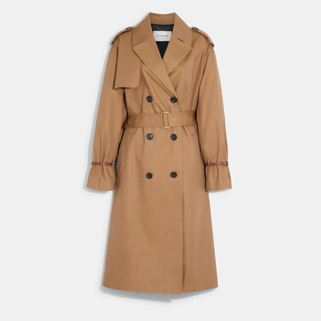 商品Coach|Coach Outlet Relaxed Double Breasted Trench,价格¥2107,第1张图片