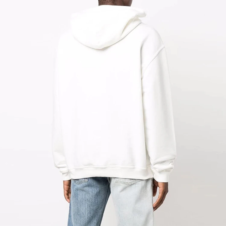 商品[国内直发] MAISON MARGIELA|梅森马吉拉 FW21 倒置Logo刺绣长袖连帽卫衣 男款 白色,价格¥5079,第5张图片详细描述