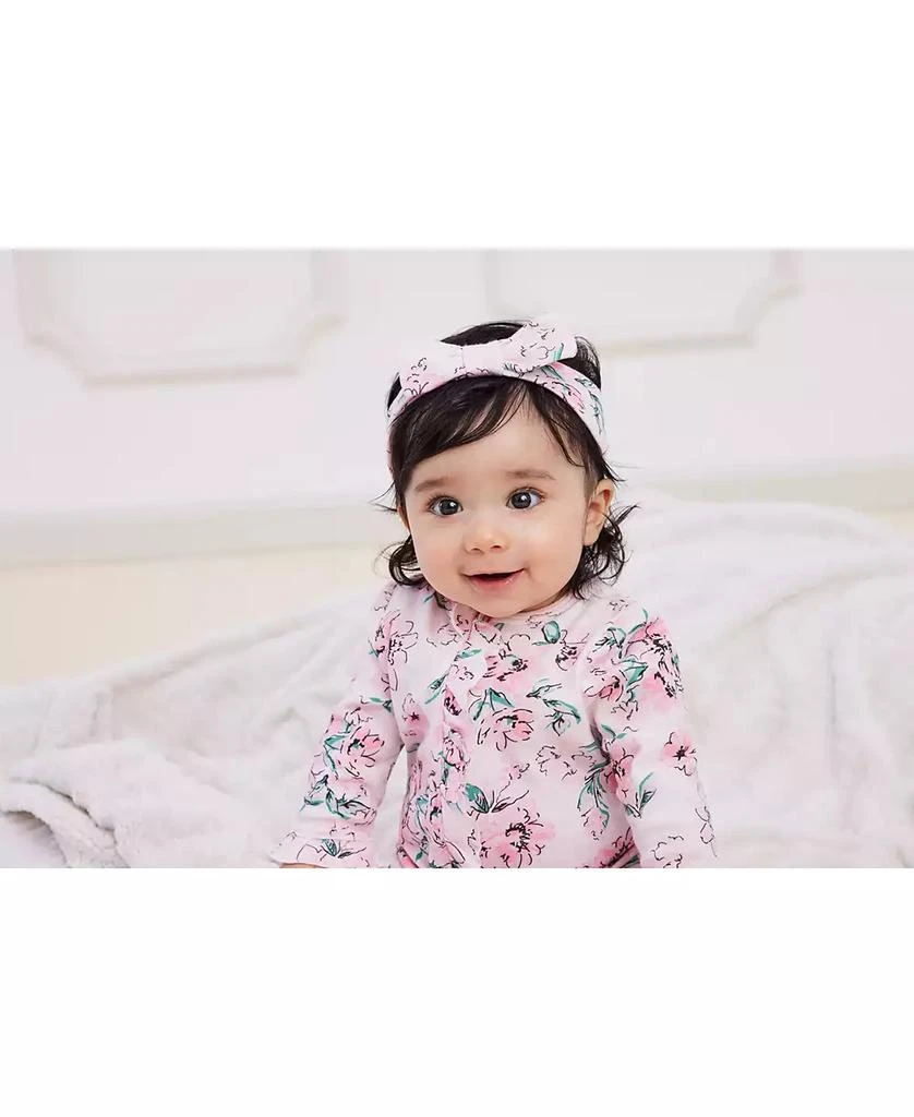 商品Little Me|Baby Girls Dream Floral Footed Coverall and Headband, 2 Piece Set,价格¥98,第4张图片详细描述