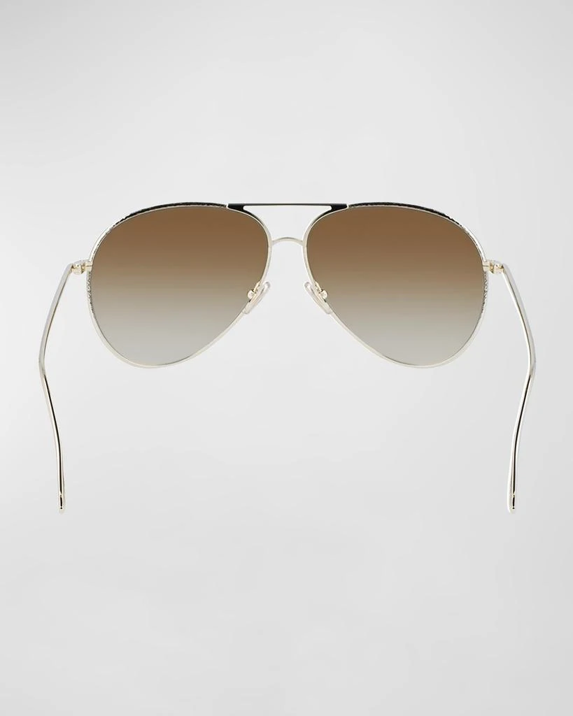 商品Victoria Beckham|Aviator Hammered Metal Sunglasses,价格¥2998,第5张图片详细描述