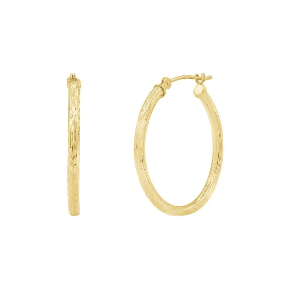 商品Diamondmuse|Diamond Muse 14KT White Gold Classy Hoop Earrings for Women for Women,价格¥1188,第2张图片详细描述