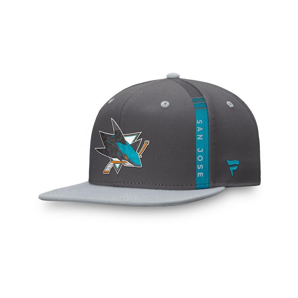 Men's Branded Charcoal San Jose Sharks Authentic Pro Home Ice Snapback Hat商品第1张图片规格展示
