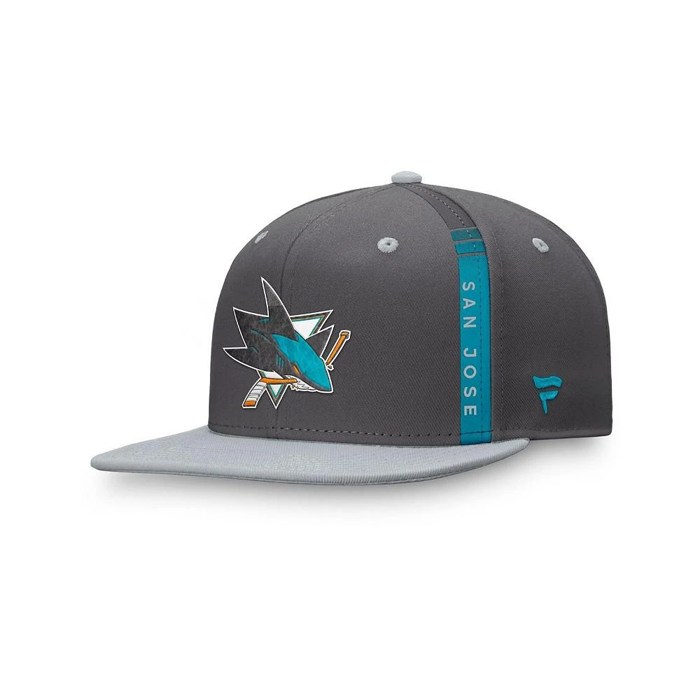 商品Fanatics|Men's Branded Charcoal San Jose Sharks Authentic Pro Home Ice Snapback Hat,价格¥258,第1张图片