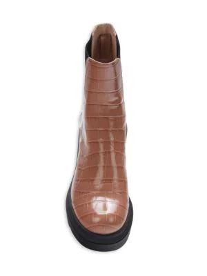 Norah Alligator Embossed Leather Chelsea Boots商品第6张图片规格展示