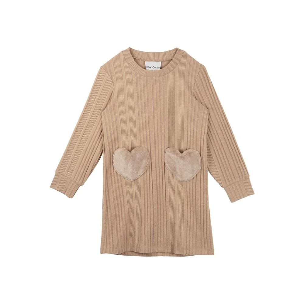商品Rare Editions|Little Girls Long Sleeve Heart Pocket Sweater Dress,价格¥257,第4张图片详细描述