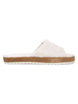商品Vince|Kalina Shearling-Lined Suede Slippers,价格¥237,第1张图片