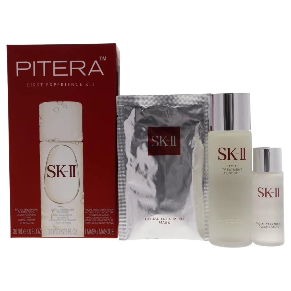 商品SK-II|Pitera First Experience Kit by SK-II for Unisex - 3 Pc 2.5oz Facial Treatment Essence , 1oz Facial Treatment Clear Lotion, 1Pc Facial Treatment Mask,价格¥661,第1张图片