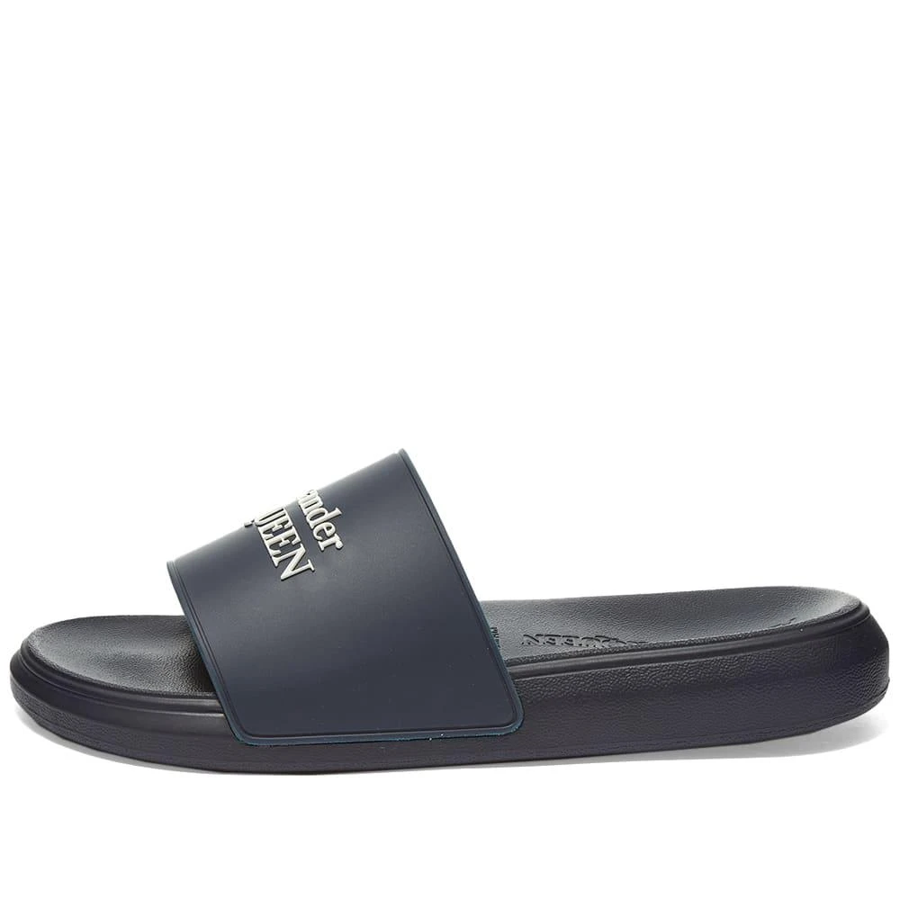 商品Alexander McQueen|Alexander McQueen Logo Wedge Sole Pool Slide,价格¥1120,第2张图片详细描述