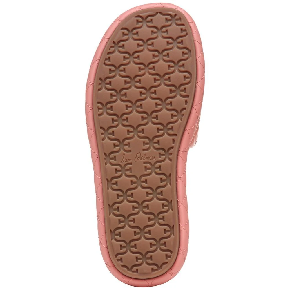 商品Sam Edelman|Women's Karinda Quilted Emblem Slide Sandals,价格¥864,第5张图片详细描述