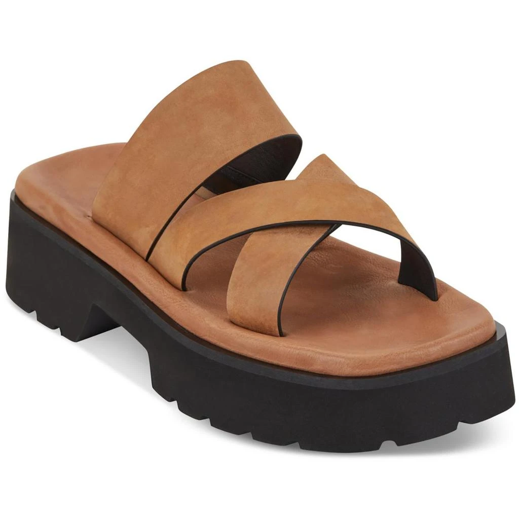 商品DKNY|DKNY Womens Rydel Leather Slip-On Platform Sandals,价格¥200,第1张图片