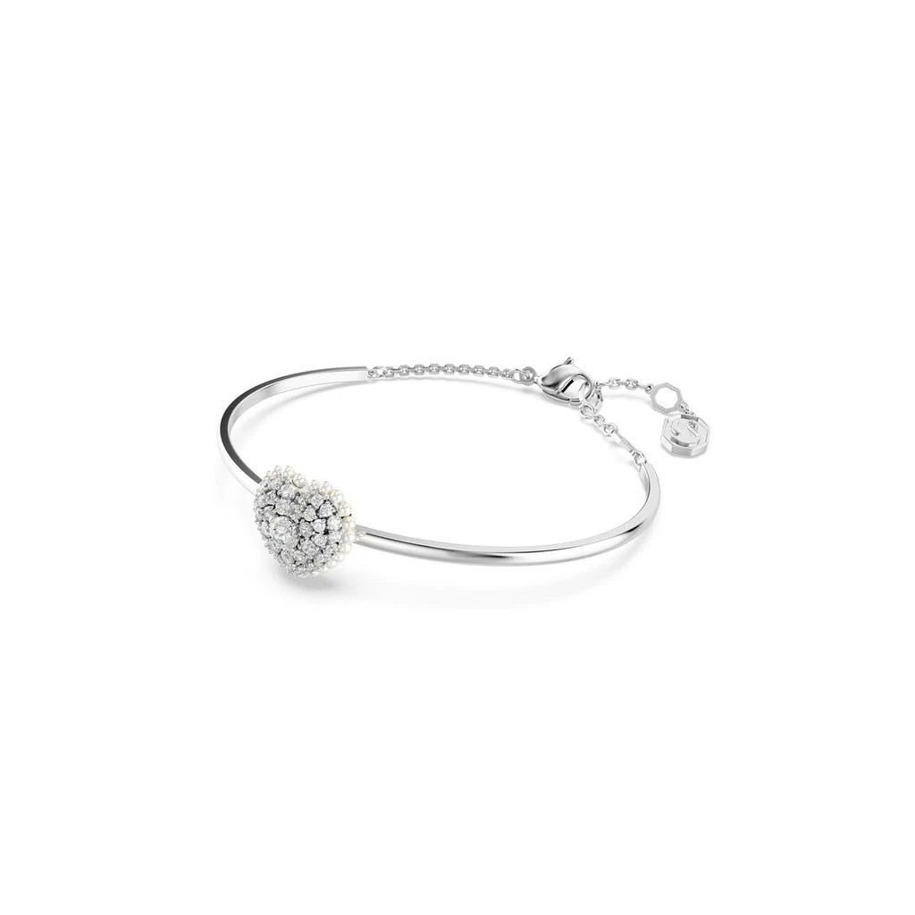 Hyperbola bangle heart white rhodium plated 商品
