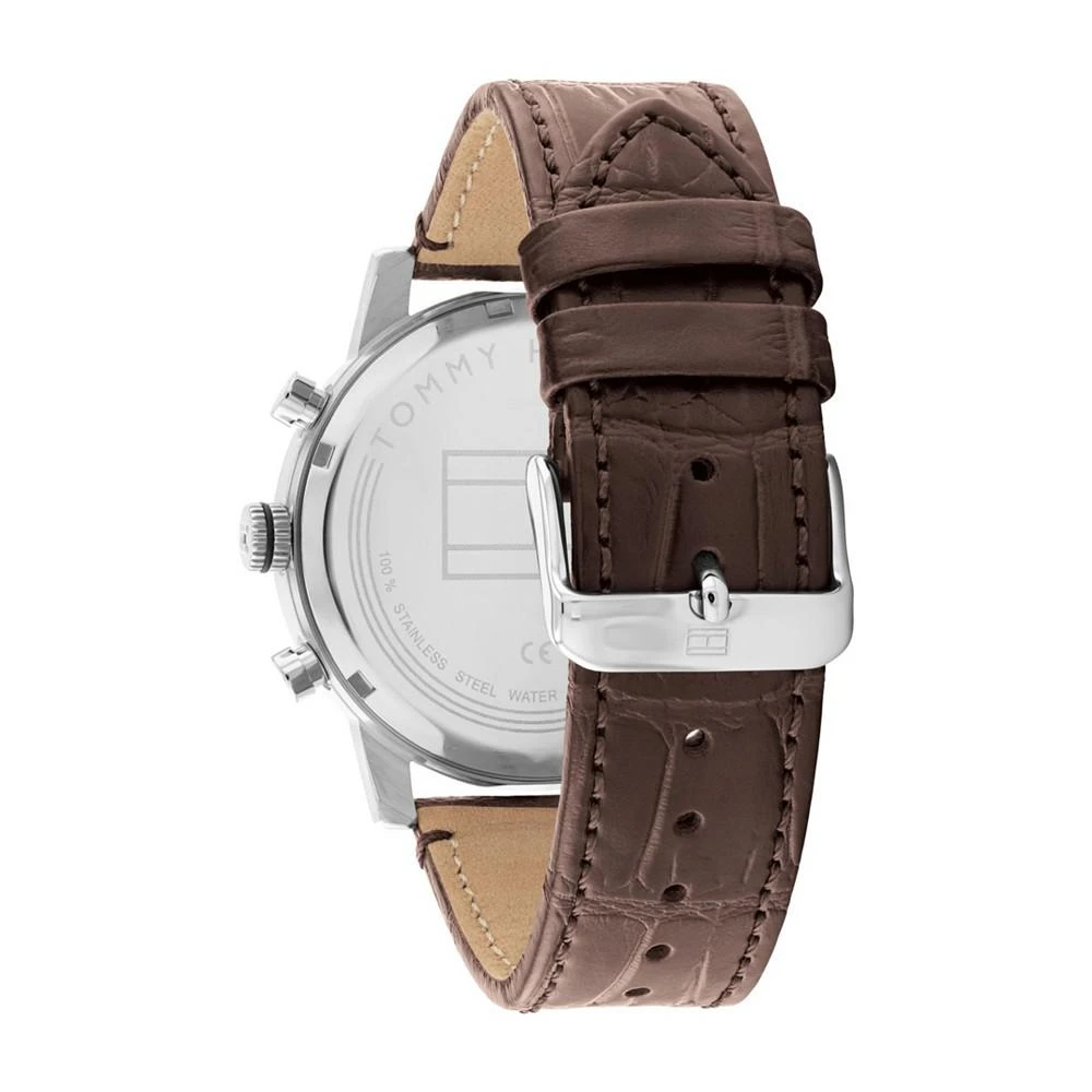 商品Tommy Hilfiger|Men's Brown Leather Strap Watch, 44mm,价格¥930,第3张图片详细描述