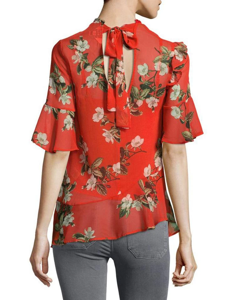 商品Miss Selfridge|Asymmetrical Floral Blouse,价格¥156,第3张图片详细描述