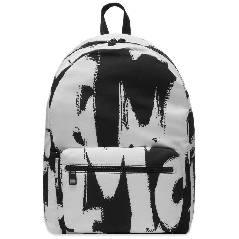 商品Alexander McQueen|Alexander McQueen All Over Graffiti Logo Backpack,价格¥3357,第1张图片