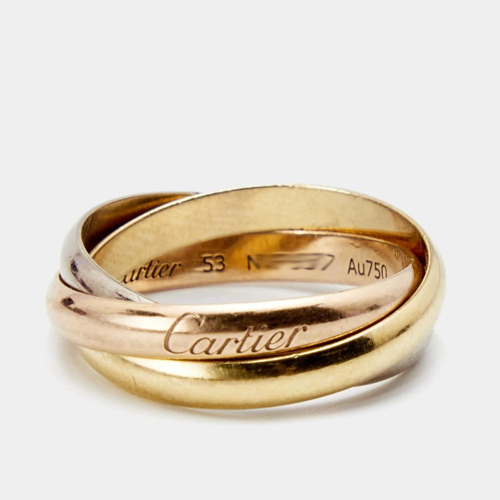 商品[二手商品] Cartier|Cartier Trinity 18k Three Tone Gold Small Model Rolling Ring Size 53,价格¥5127,第2张图片详细描述