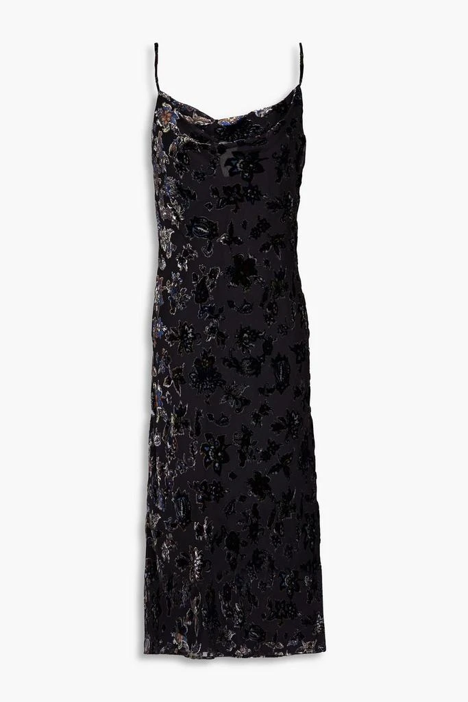 商品Rag & Bone|Nicola draped devoré-velvet slip dress,价格¥1188,第1张图片