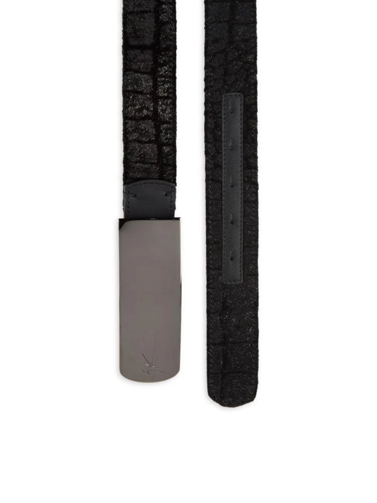 商品Giuseppe Zanotti|Textured Flap Buckle Belt,价格¥1595,第2张图片详细描述