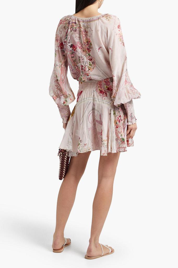 商品Camilla|Crystal-embellished printed silk crepe de chine blouse,价格¥1839,第5张图片详细描述