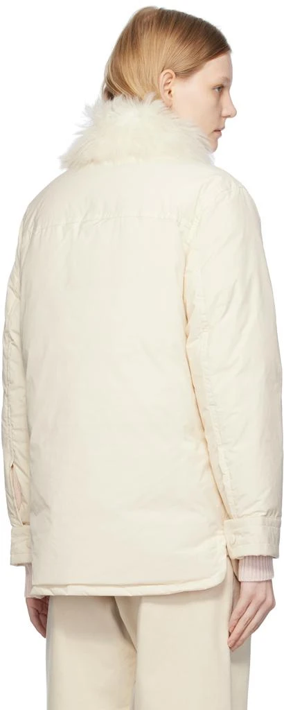 商品Yves Salomon|SSENSE Exclusive Off-White Down Jacket,价格¥2559,第3张图片详细描述