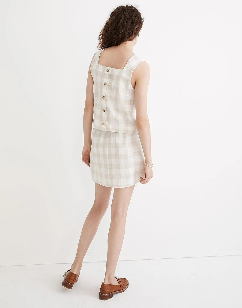 商品Madewell|Linen-Blend Sunside Button-Back Top: Undyed Edition,价格¥118,第3张图片详细描述