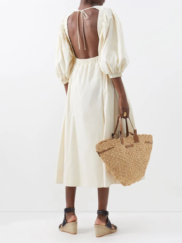 商品Isabel Marant|Coiba leather-trimmed raffia tote bag,价格¥3569,第3张图片详细描述