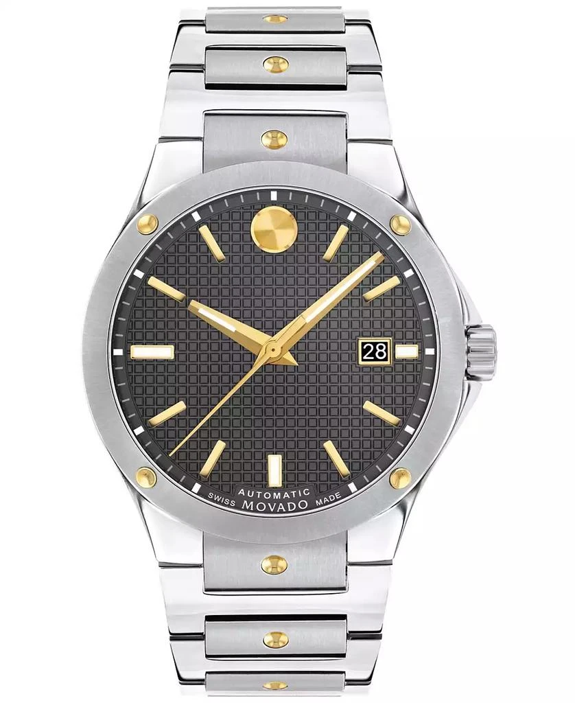 商品Movado|Men's Swiss Automatic Sports Edition Stainless Steel & Gold PVD Bracelet Watch 41mm,价格¥11985,第1张图片