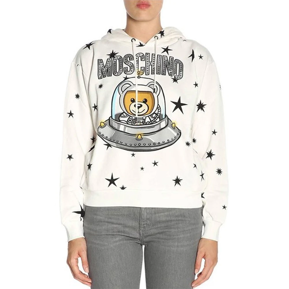 商品Moschino|MOSCHINO 白色女士卫衣/帽衫 DV1702-5427-1002,价格¥2469,第1张图片